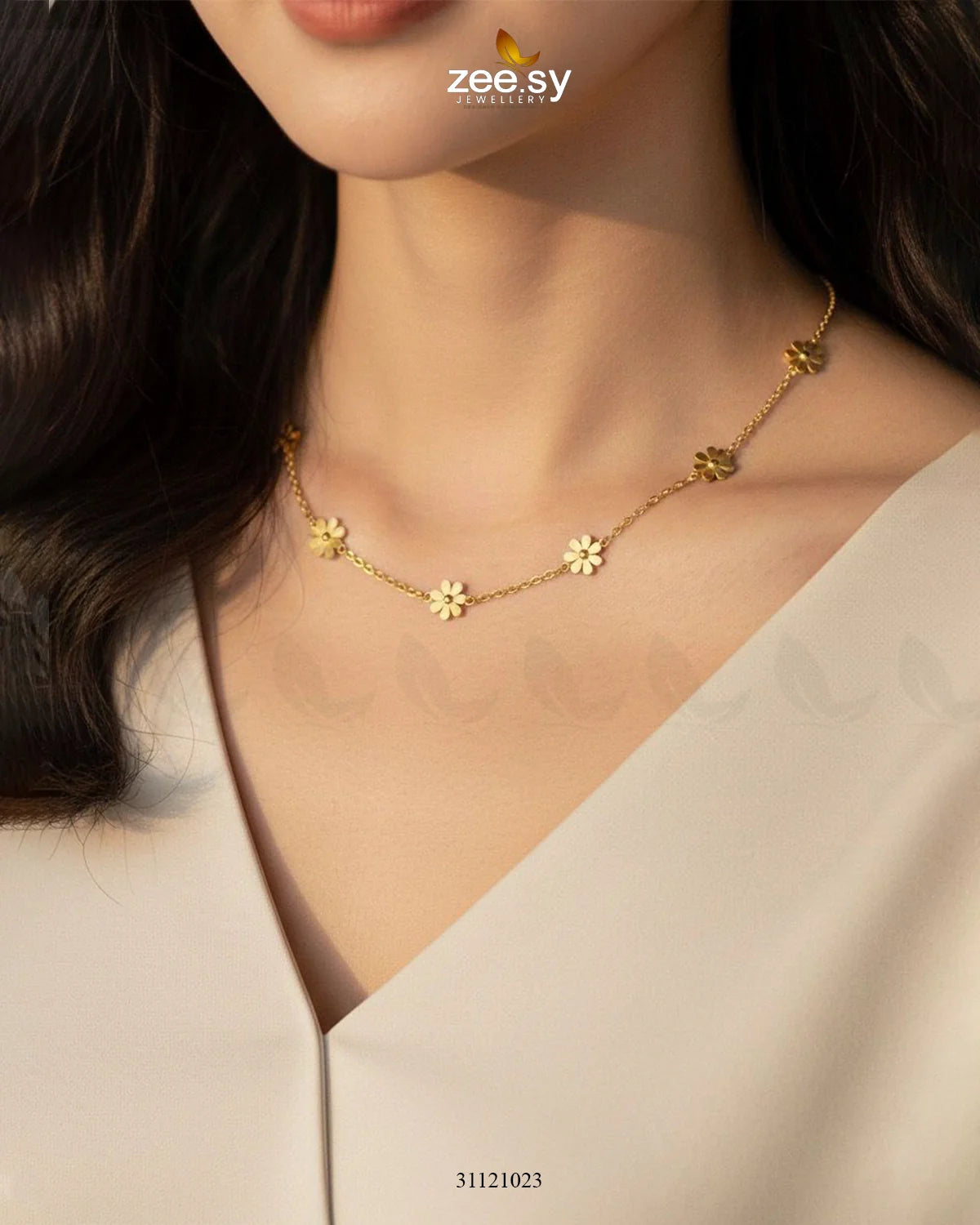 Chic Floral Station Chain - Zeesy Jewellery
