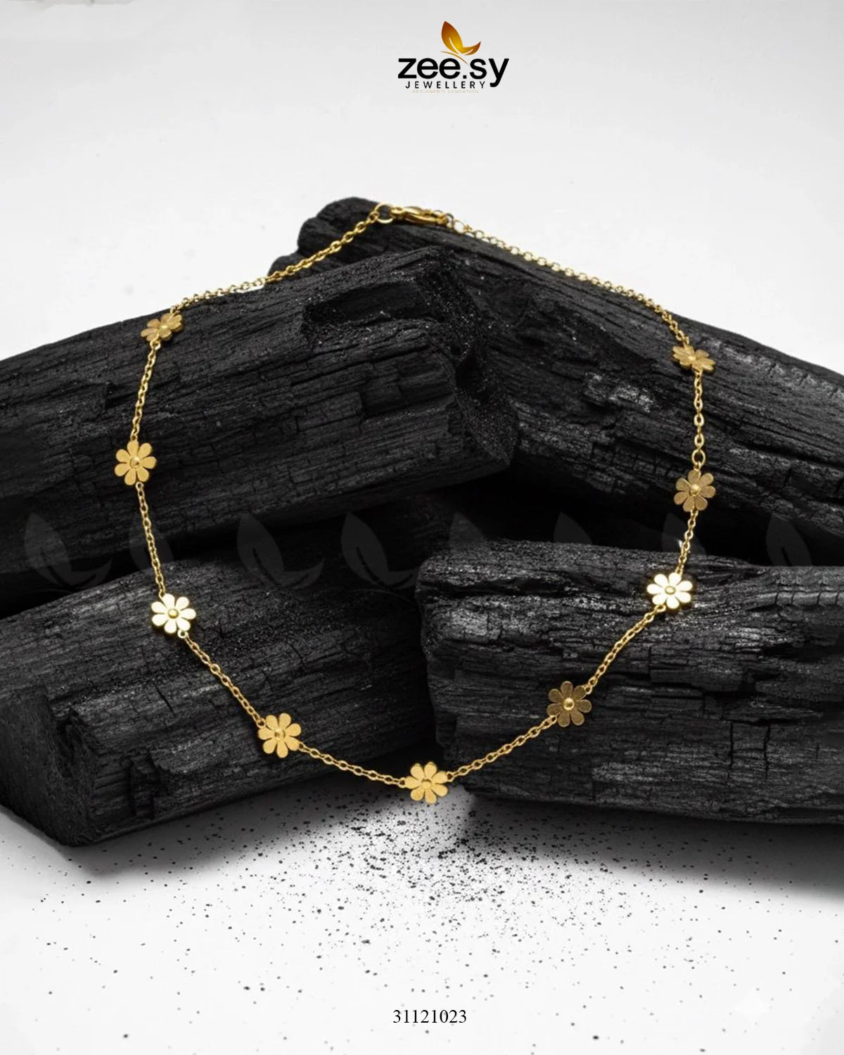 Chic Floral Station Chain - Zeesy Jewellery