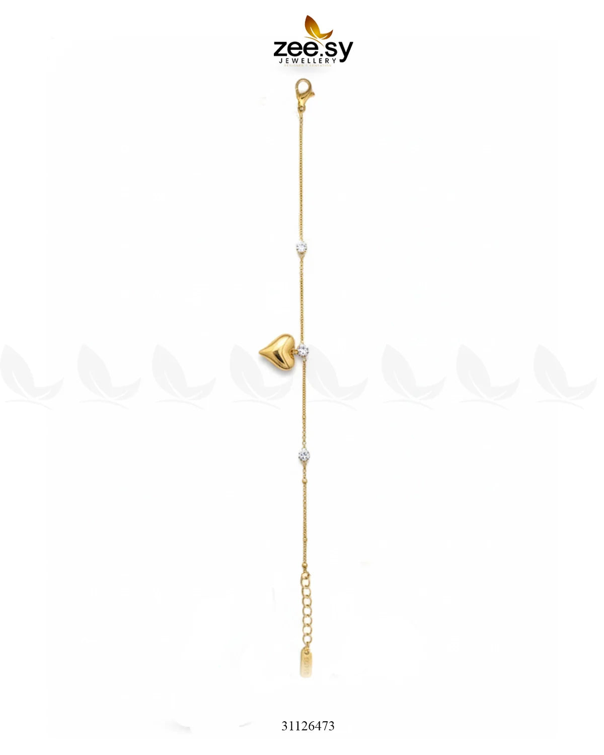 Chic Gold Tone Heart Bracelet - Zeesy Jewellery