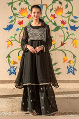 Chiffon Embroidered 3 Pc Suit - Wear Ochre