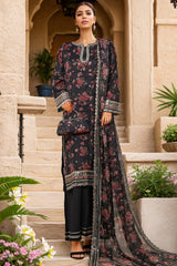 Cira Luxe By Sada Bahar Stitched 3 Piece Chiffon Formals Suit-CIRA-Black