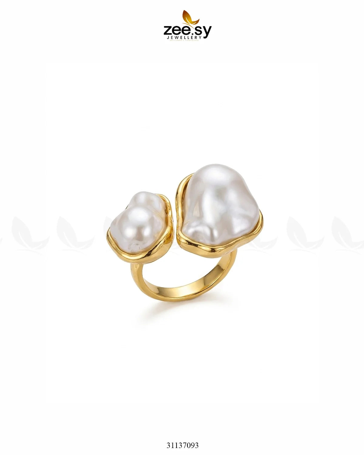 Classic Parisian Gilded Pearl Ring