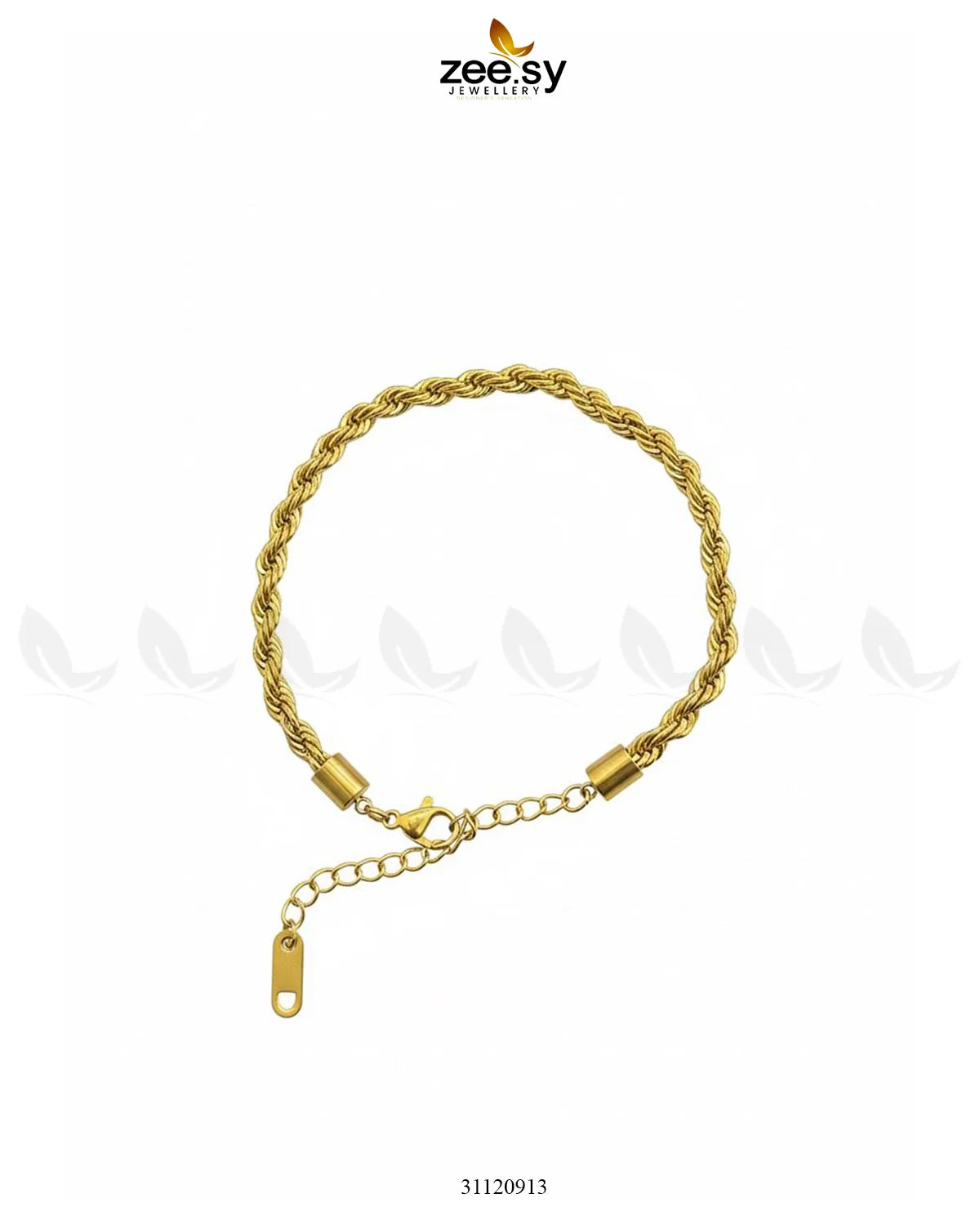 Classic Gold Twisted Rope Bracelet - Zeesy Jewellery
