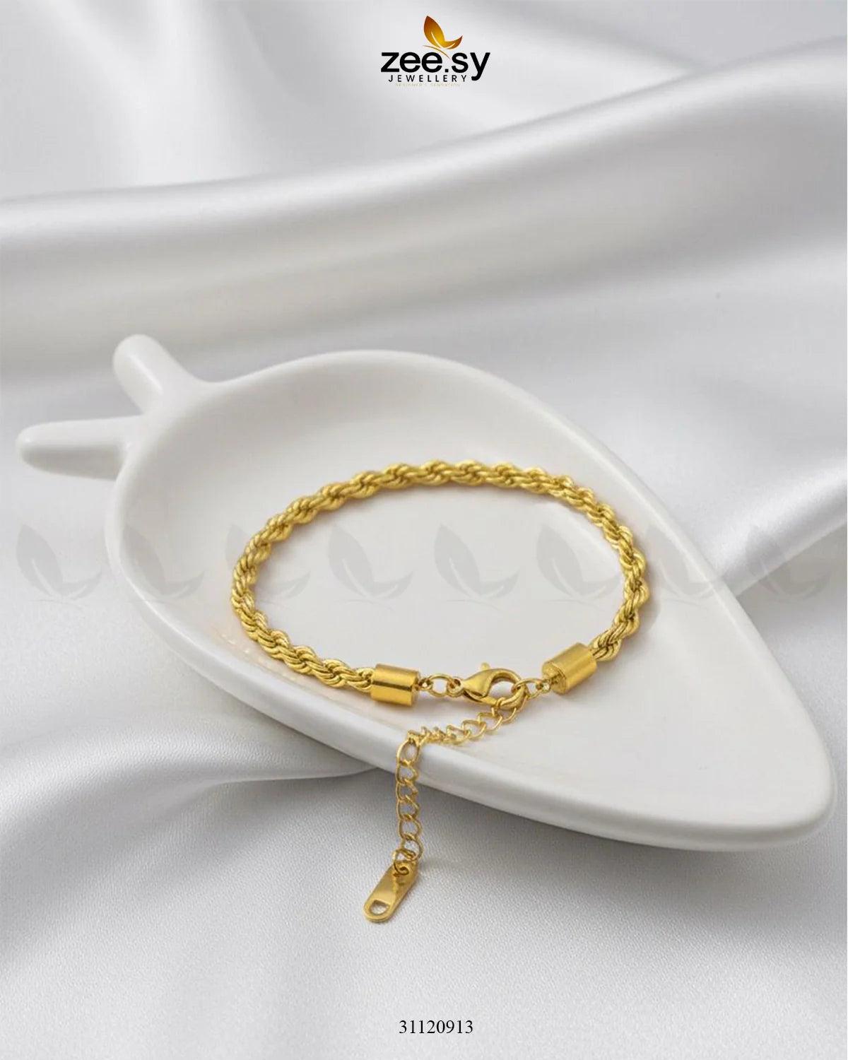 Classic Gold Twisted Rope Bracelet - Zeesy Jewellery