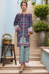 Bin Saeed Stitched 2 Piece Exc Co Ords Cotton Vol-02 Suit-WC-2386-Blue