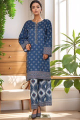 Bin Saeed Stitched 2 Piece Co Ords Cotton Collection'2025-WC-2405-Blue
