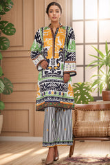 Bin Saeed Stitched 2 Piece Co Ords Cotton Suit-WC-2403-Yellow