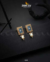Cobble Crush Earrings Blue - Zeesy Jewellery