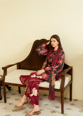 Feathers Unstitched 3 Piece Digital Printed Lawn Summer Suit-SAPHIRA-FT461