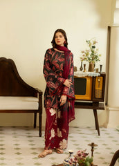 Feathers Unstitched 3 Piece Digital Printed Lawn Summer Suit-SAPHIRA-FT461