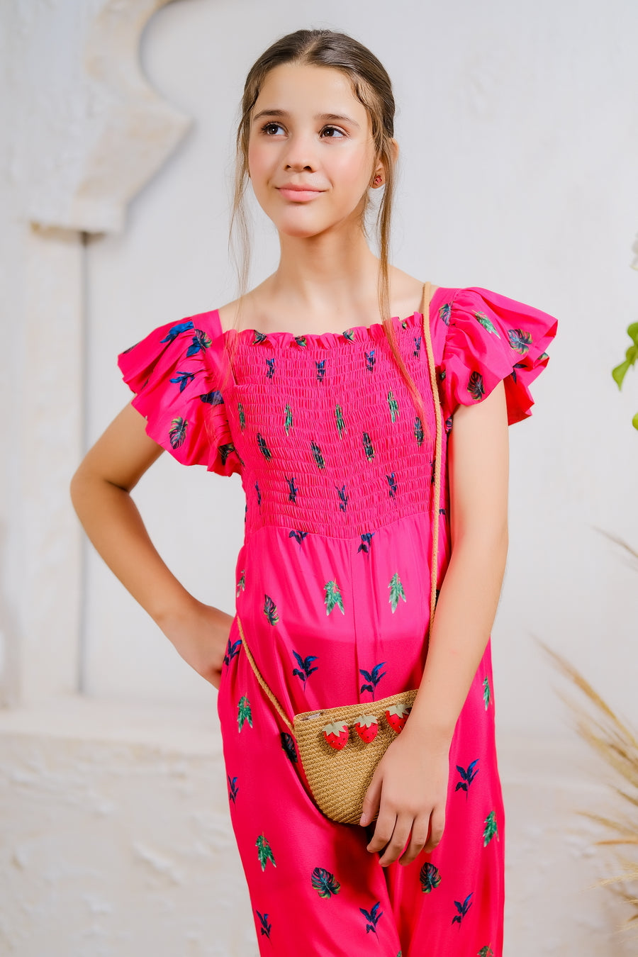 Sprinkles Stitched 1 Piece Summer Jumpsuit Kids Collection'2025-Coral Blossom Jumpsuit