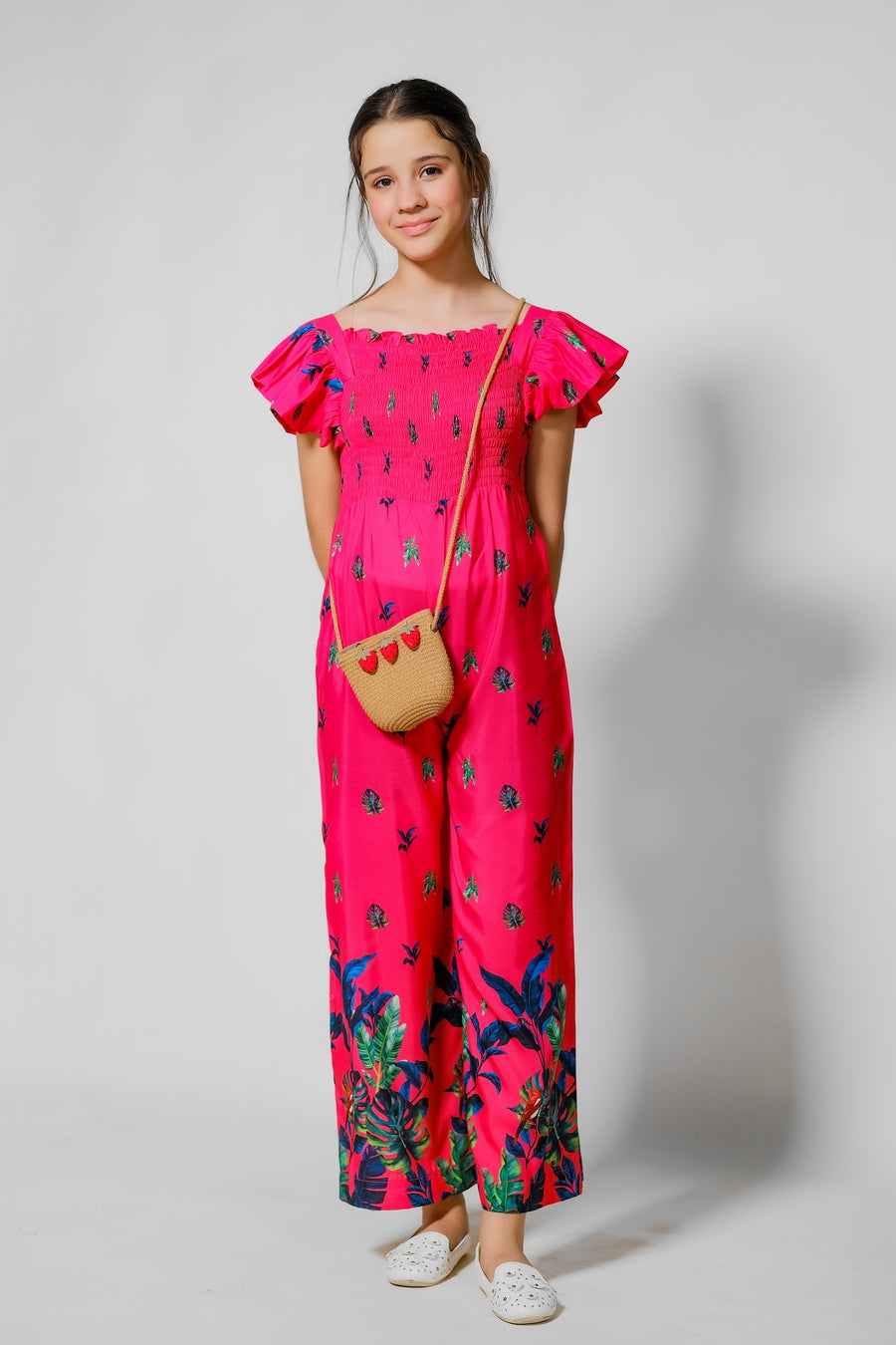 Sprinkles Stitched 1 Piece Summer Jumpsuit Kids Collection'2025-Coral Blossom Jumpsuit