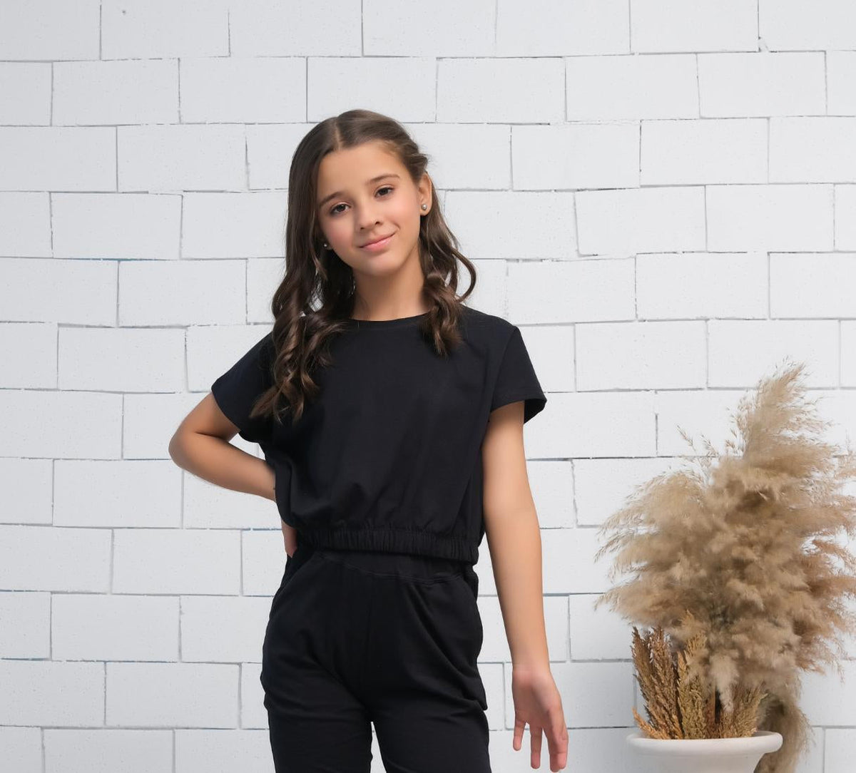 Sprinkles Stitched 1 Piece Summer Shirts Kids Collection'2025-Black - Crop Basic Tee - Jersey