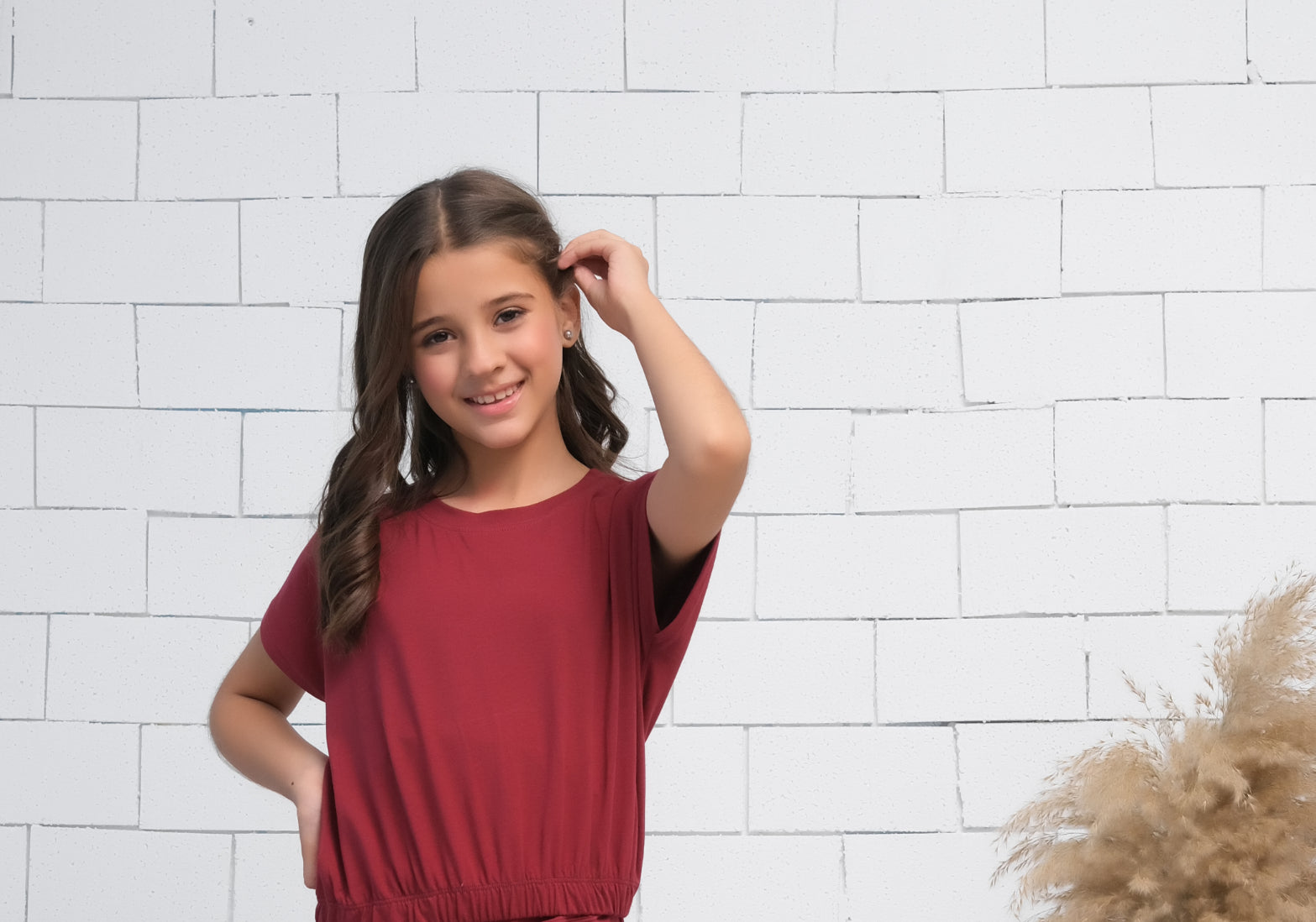 Sprinkles Stitched 1 Piece Summer Shirts Kids Collection'2025-Maroon - Crop Basic Tee - Jersey