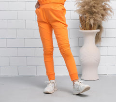 Sprinkles Stitched 1 Piece Summer Bottoms Kids Collection'2025-Orange - Jogger Pant - Jersey
