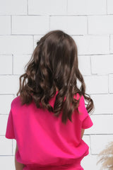 Sprinkles Stitched 1 Piece Summer Shirts Kids Collection'2025-Pink - Crop Basic Tee - Jersey