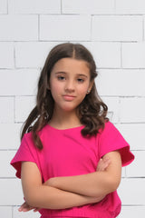 Sprinkles Stitched 1 Piece Summer Shirts Kids Collection'2025-Pink - Crop Basic Tee - Jersey