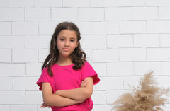 Sprinkles Stitched 1 Piece Summer Shirts Kids Collection'2025-Pink - Crop Basic Tee - Jersey