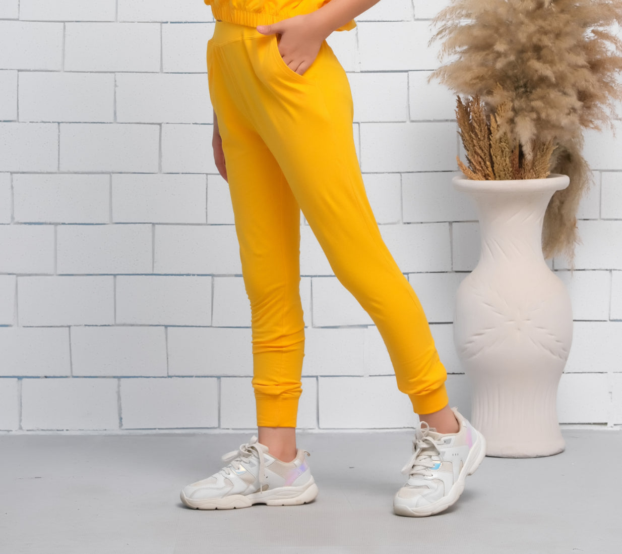 Sprinkles Stitched 1 Piece Summer Bottoms Kids Collection'2025-Yellow - Jogger Pant - Jersey