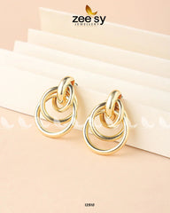 Cosmos Earrings Golden - Zeesy Jewellery