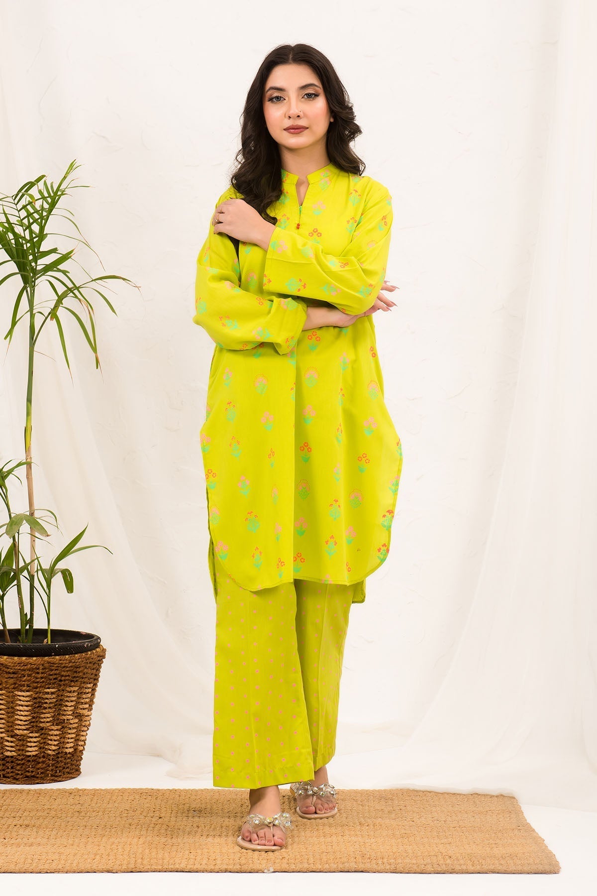 Women's Cotton Printed 2 Pc Suit with a trendy design, ideal for everyday wear and casual outings.