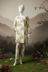 Doriya Luxe By Almeerah Stitched 2 Piece Premium Bana Dora Lawn Collection'2025-Cream Pearl Essence