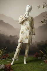 Doriya Luxe By Almeerah Stitched 2 Piece Premium Bana Dora Lawn Collection'2025-Cream Pearl Essence