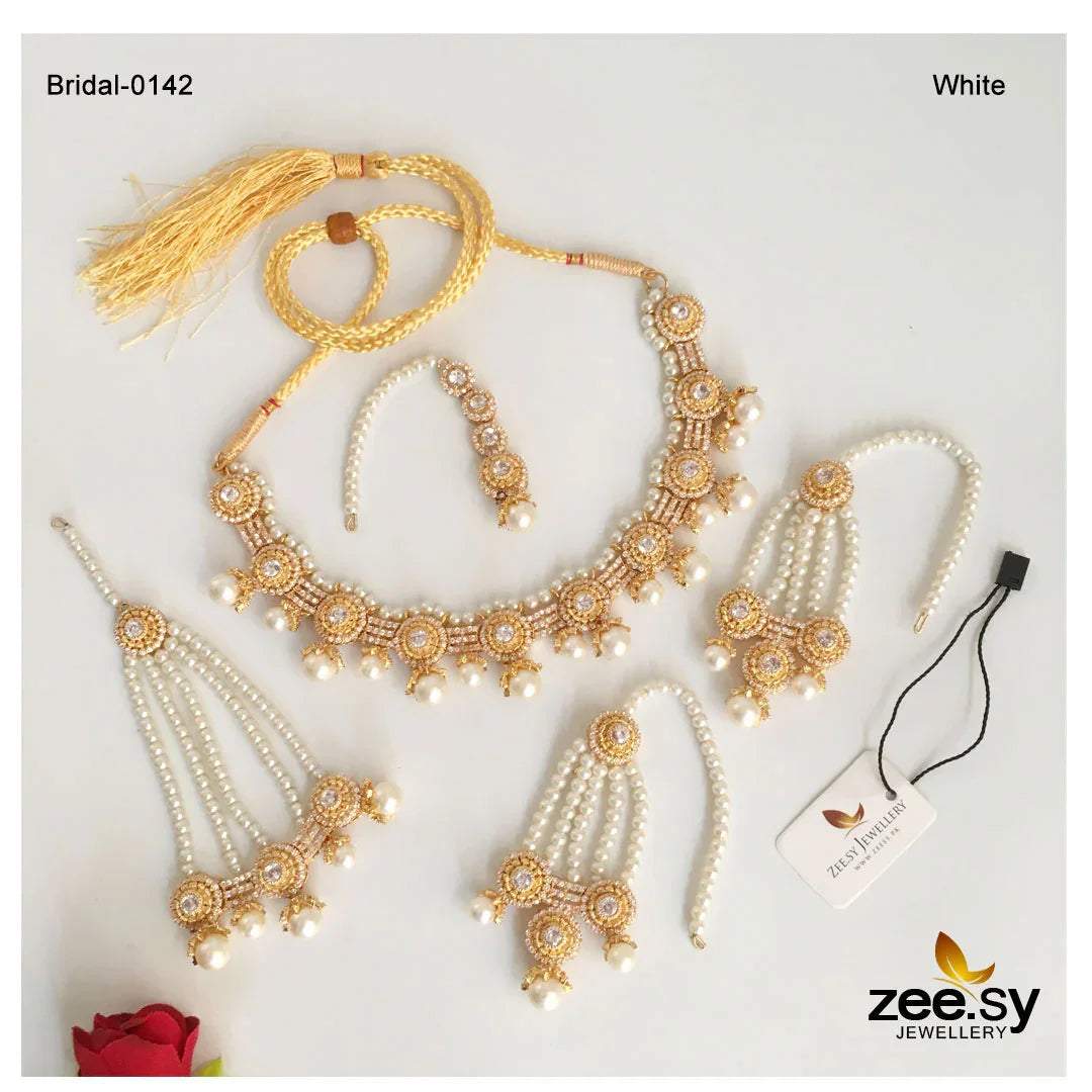 Crescent Bridal-0244 White - Zeesy Jewellery