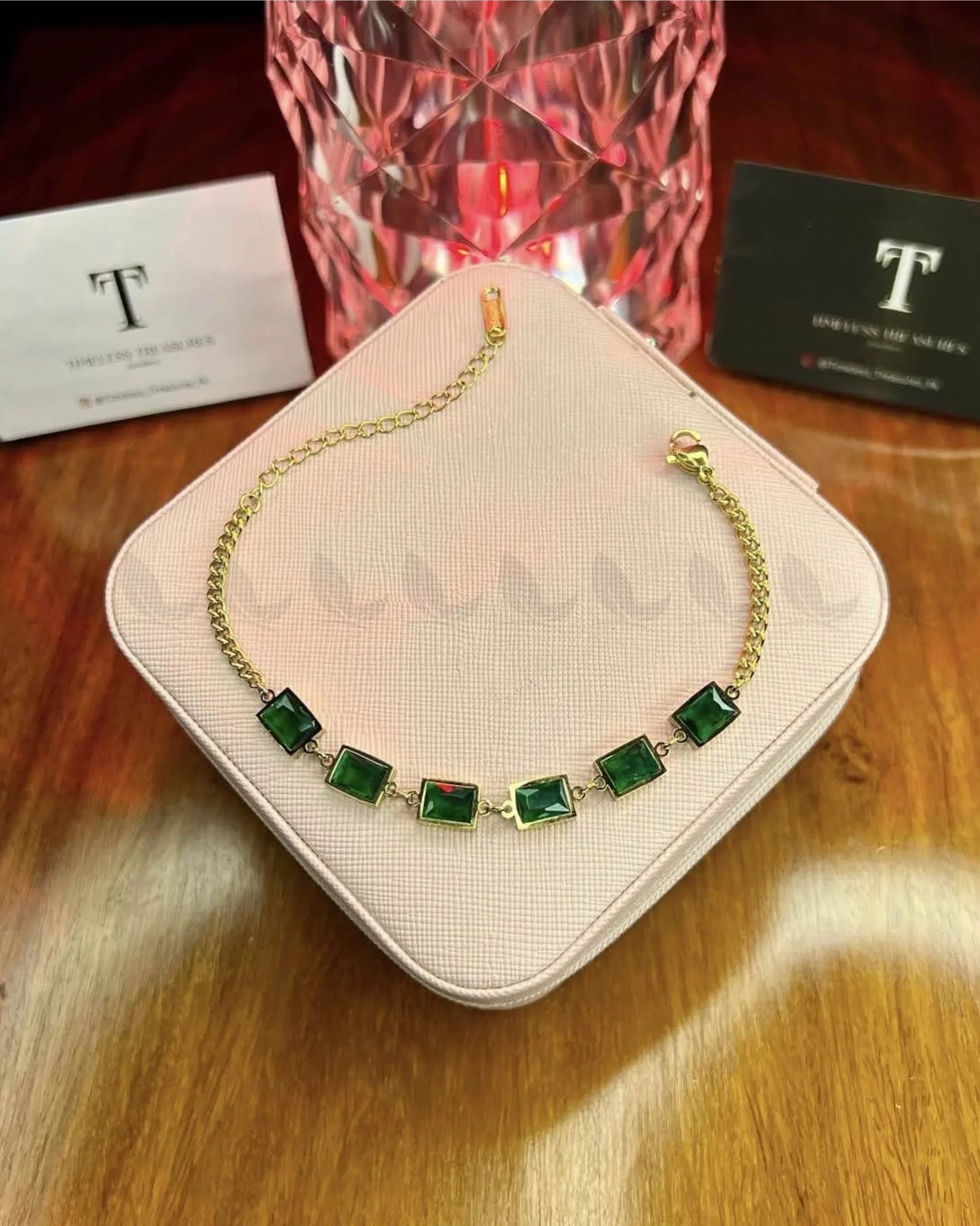 Crescent Bracelet Green - Zeesy Jewellery