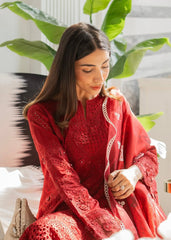 Sardinia Unstitched 3 Piece Lawn Collection-Crimson Bloom - Maimoona Rashad