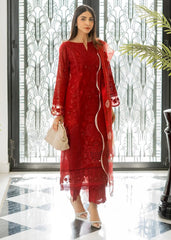 Sardinia Unstitched 3 Piece Lawn Collection-Crimson Bloom - Maimoona Rashad