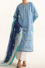 Coco By Zara Shah Jahan Unstitched 3 Piece Emb Lawn Vol-02 Suit-D-01-B-Dahlia