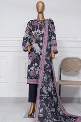 Sada Bahar Stitched 3 Piece Printed Lawn Vol-01 Suit-PR-9523-N Blue