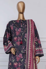 Sada Bahar Stitched 3 Piece Printed Lawn Vol-02 Suit-PR-9517-Navy Blue
