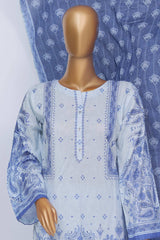 Sada Bahar Stitched 3 Piece Mid Summer Co Ords Suit-D-5680-Sky Blue