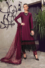 Maria B Sateen Unstitched 3 Piece Embroidered Suit-CST-501
