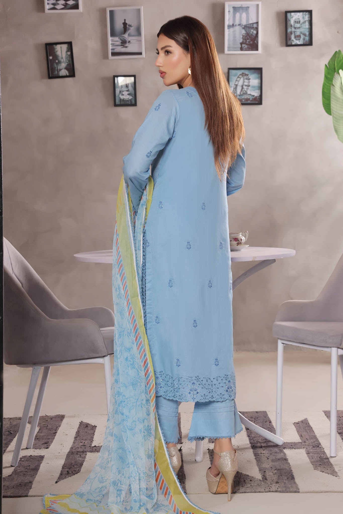 Jasmine By Soghat Unstitched 3 Piece Emb Cotton Chikankari Vol-03 Collection'2025-D-01