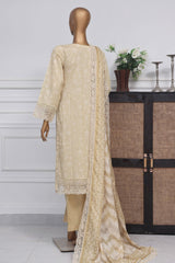 Amyrah By Sada Bahar Stitched 3 Piece Emb Festive Collection-CK-4068-Fawn