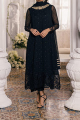 Eid Drop 1 By Azure Unstitched 3 Piece Ensembles Chiffon Suit-D-02-Midnight Glow