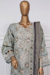 Signature By Sada Bahar Stitched 3 Piece Festive Emb Lawn Suit-D-4015-Mint