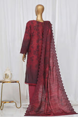 Sada Bahar Stitched 3 Piece Laser Cutwork Chikankari Vol-01 Suit-D-03-B-Maroon