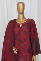 Sada Bahar Stitched 3 Piece Laser Cutwork Chikankari Vol-01 Suit-D-03-B-Maroon
