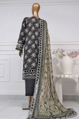 Signature By Sada Bahar Stitched 3 Piece Festive Emb Lawn Suit-D-4009-Black