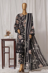 Rania By Sada Bahar Stitched 3 Piece Emb Khaddar Vol-01 Suit-D-03-Black