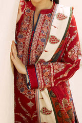 Coco By Zara Shah Jahan Unstitched 3 Piece Eid Edit Emb Lawn Suit-D-03-Kashmir Kali
