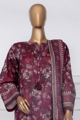Sada Bahar Stitched 3 Piece Printed Lawn Vol-01 Suit-PR-9484-Maroon