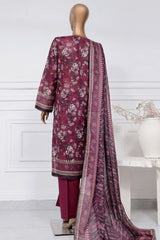 Sada Bahar Stitched 3 Piece Printed Lawn Vol-01 Suit-PR-9484-Maroon