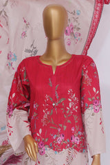 Sada Bahar Stitched 3 Piece Mid Summer Co Ords Suit-D-5726-Maroon