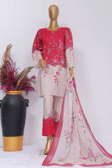 Sada Bahar Stitched 3 Piece Mid Summer Co Ords Suit-D-5726-Maroon