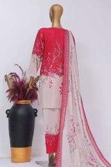 Sada Bahar Stitched 3 Piece Mid Summer Co Ords Suit-D-5726-Maroon